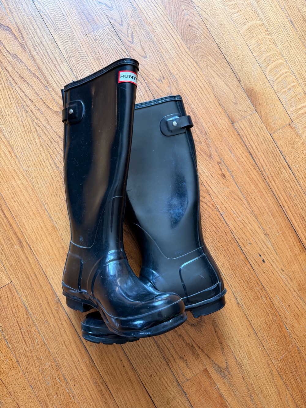 Hunter Original Tall Gloss Black Rain Boots Wellies Women’s Size 7